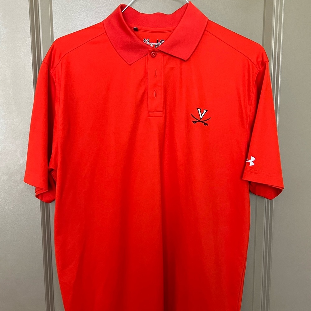University of Virginia Under Armour Mens Golf Polo Size Large